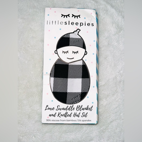 🖤🤍NIB LS Buffalo Plaid Swaddle Set🤍🖤 - Picture 2 of 3